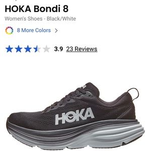 Hoka Bondi 8 Black and White Size 9